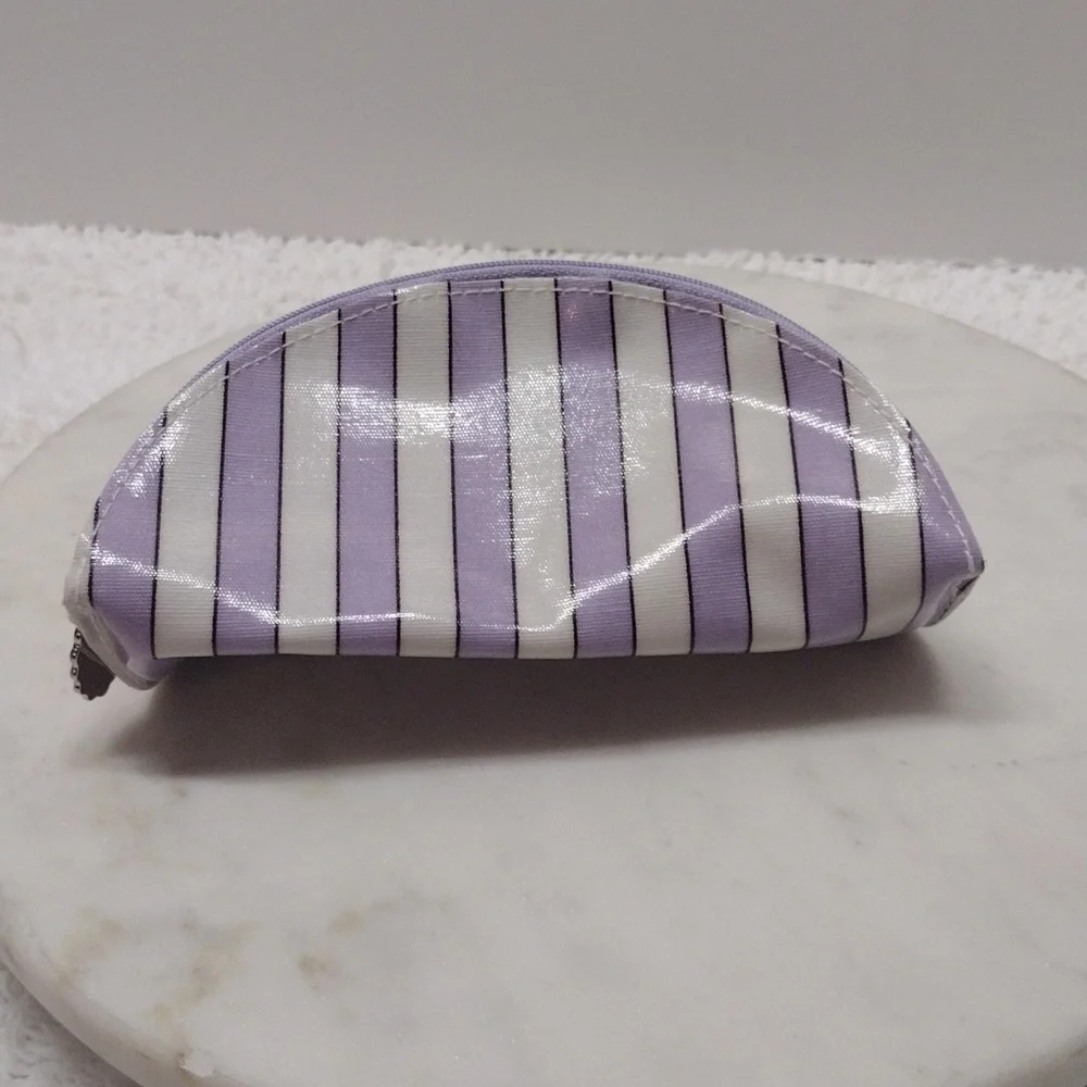 Lulu Guinness Purple/White Stripe Soft Eyewear Case & Cleaning Cloth Only #3 - Picture 5 of 7